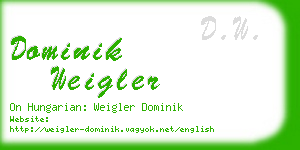 dominik weigler business card